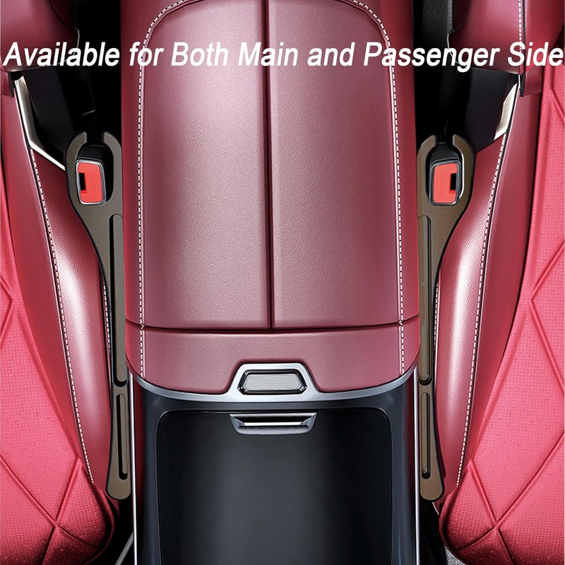 LevChall 2PCS Car Seat Gap Filler，Gap Stopper Fill Gap Between Seat and Console，Built-in Recessed Storage Organizer，Universal for Most Cars Trucks SUVs to Stop Things from Dropping（Brown） - Image 4